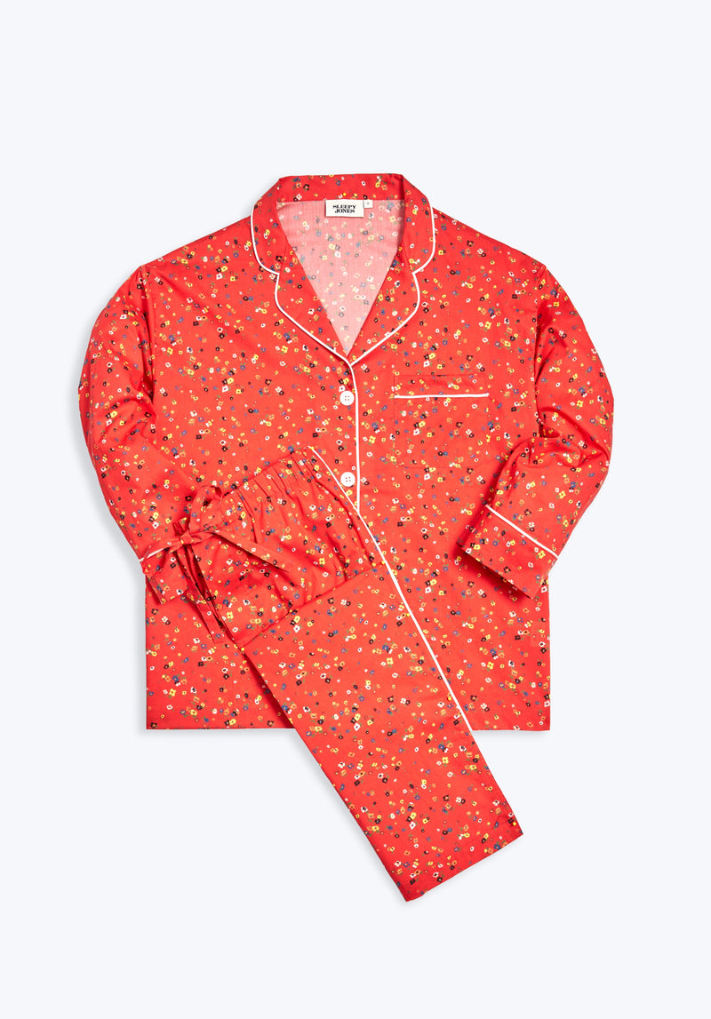 SLEEPY JONES | Marina Pajama Set Liberty Staccato Red