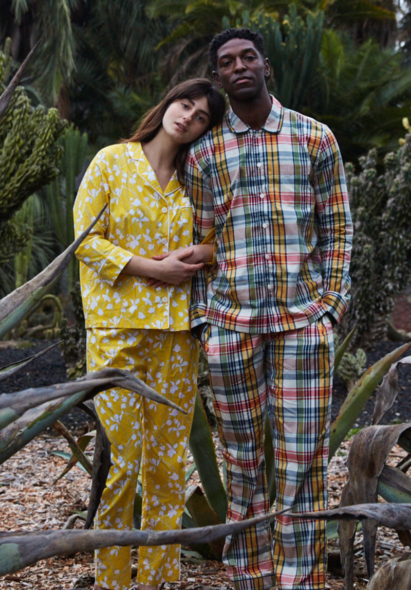 SLEEPY JONES | Marina Pajama Set in Sunshine Floral - Women's Pajama Sets