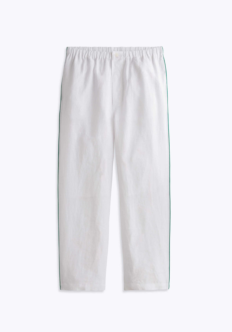 SLEEPY JONES | Milton Pajama Pant in White Linen - [product-type]