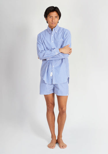 SLEEPY JONES | Penn Shirt in Blue & White Stripe - [product-type]