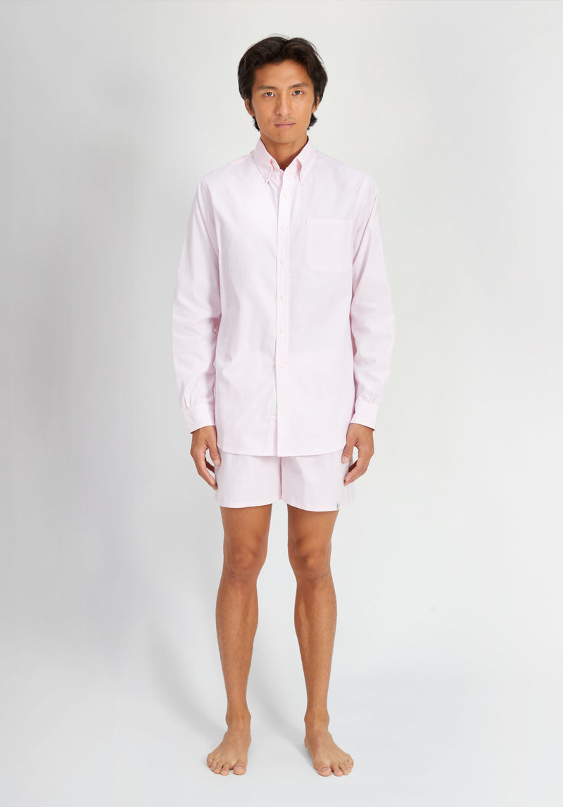 SLEEPY JONES | Penn Short in Pink Oxford - [product-type]