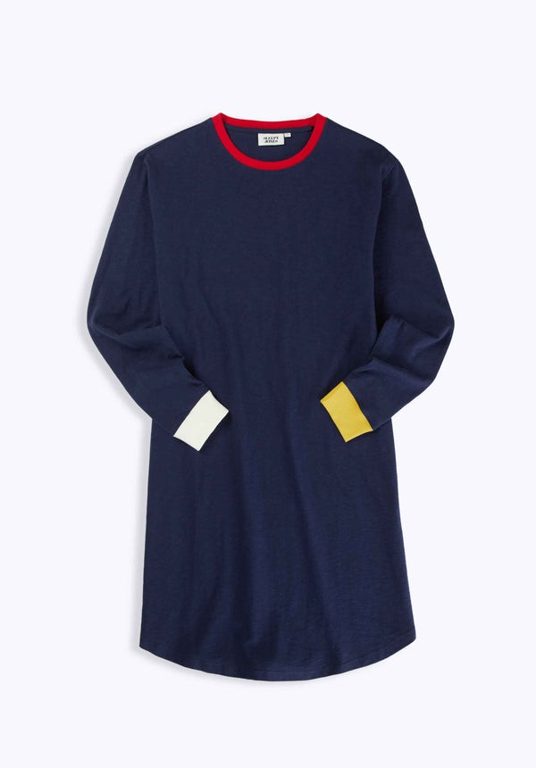 SLEEPY JONES | Twyla T-Shirt Dress Navy Colorblock