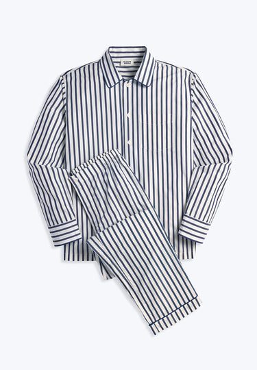SLEEPY JONES | Henry Pajama Set in Navy Breton Stripe
