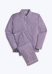 SLEEPY JONES | Henry Pajama Set in Purple Sateen Stripe